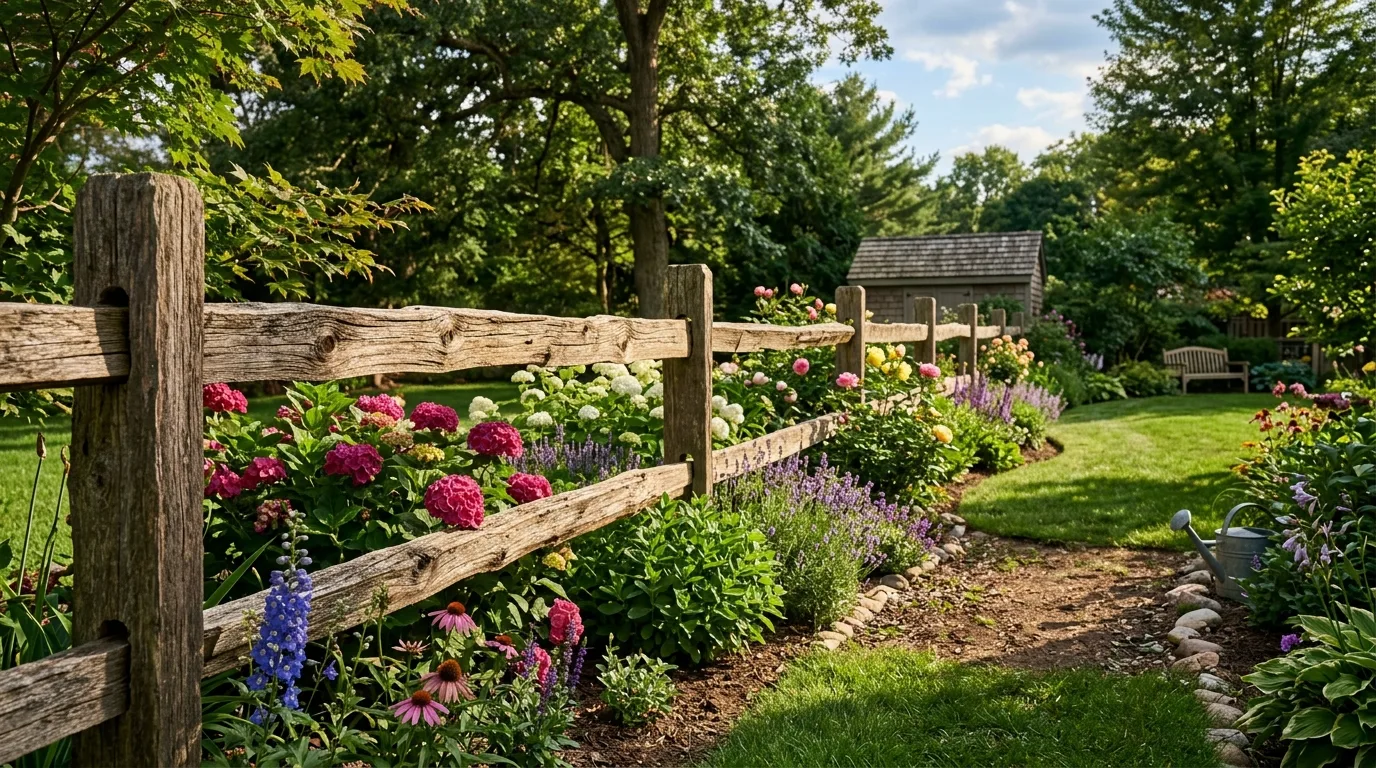 Fence With Layered Planting